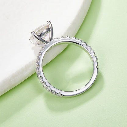 Serenity Day Moissanite Ring, S925 Silver Wedding Ring