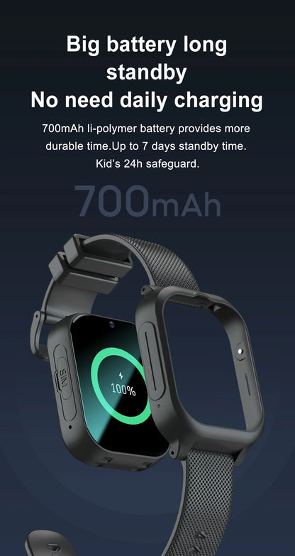 Kids Smartwatch 4G GPS, Video Calls, Wifi Location, SOS Emergency Button