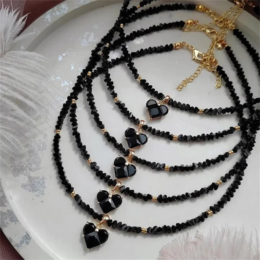 Zircon vintage heart pendant for women, available in different variations