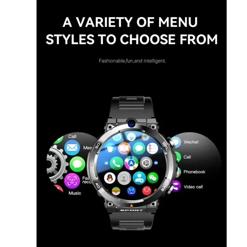 H10 4G LTE Smartwatch for Men, High-Tech, Dual Camera and Video Calls