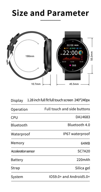 LIGE Smartwatch for women and men for an active lifestyle. New 2025, Popular