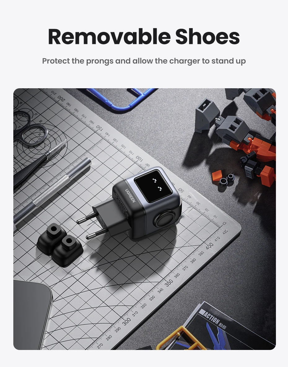 UGREEN 65W GaN Laturi Robot-muotoilu - PD Pikalaturi MacBook Pro, iPad, iPhone 16/15 Pro
