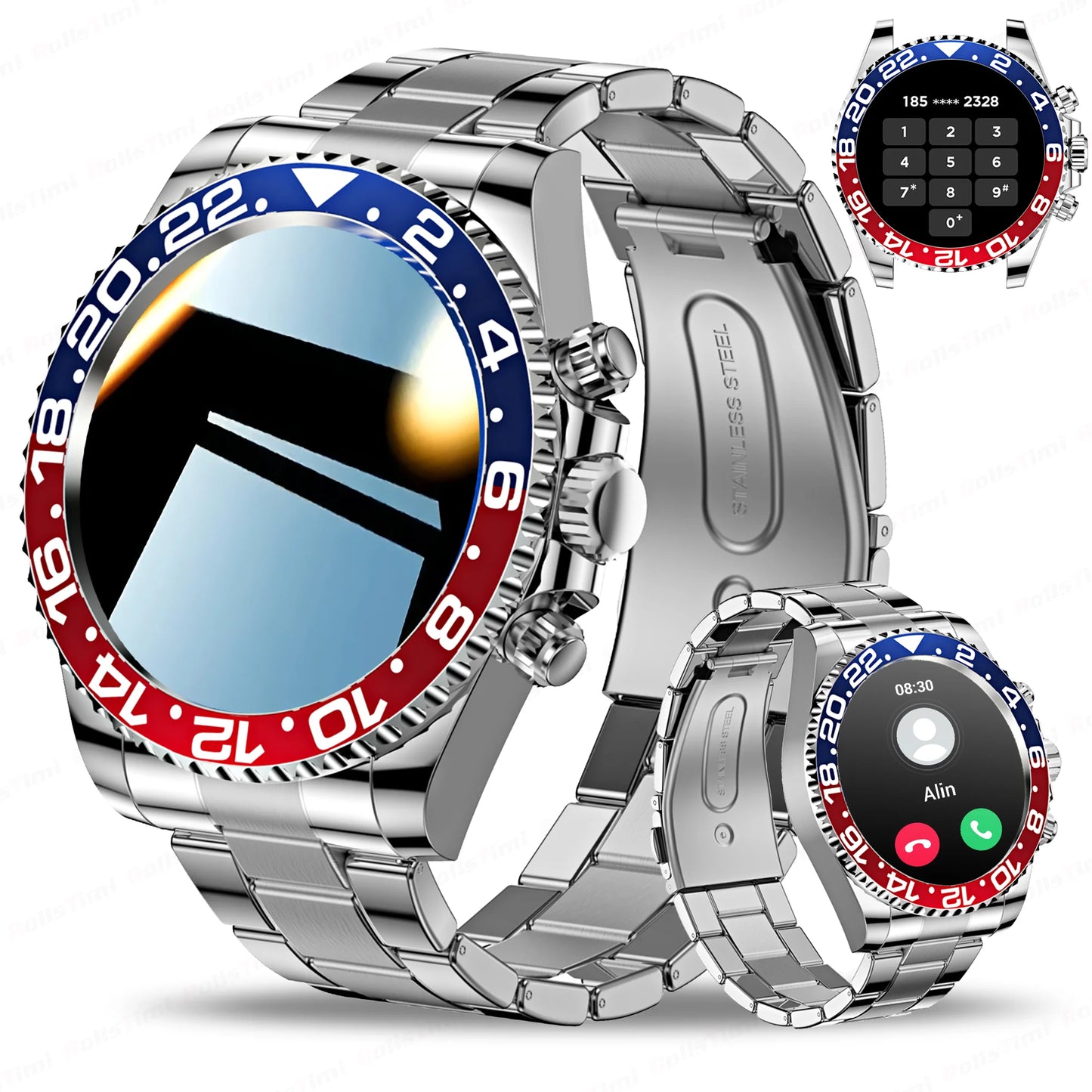 Smartwatch with the latest technology, AMOLED 1.3" and GPS exercise tracking, New 2025