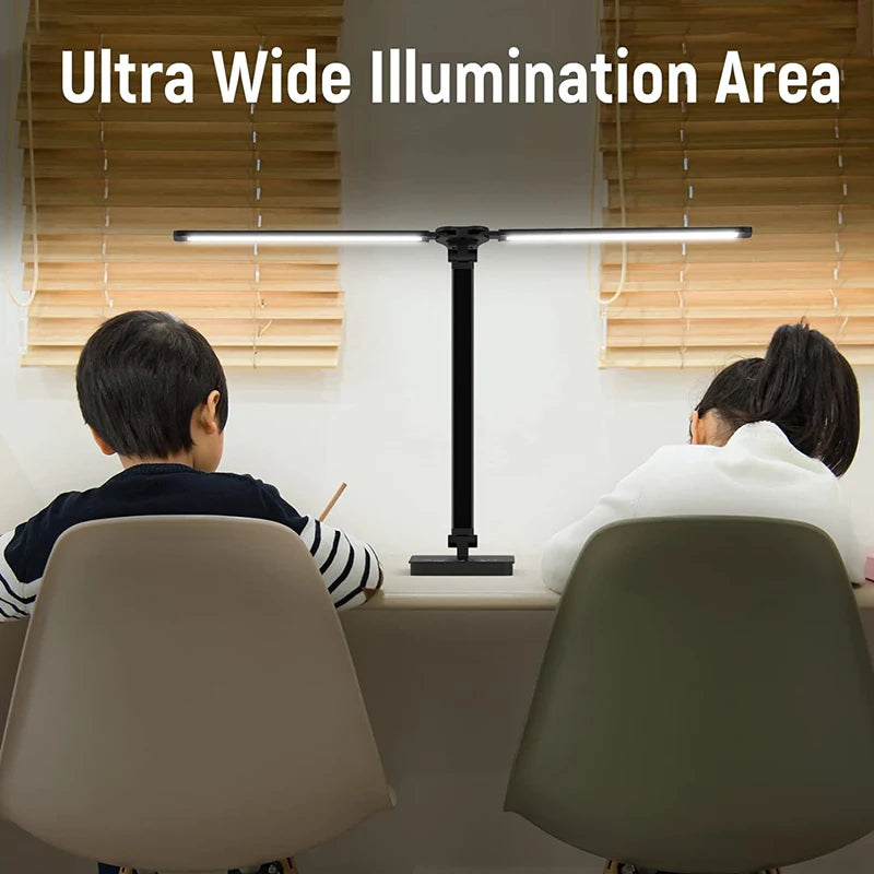 Double-headed LED table lamp, 5 color temperatures, 5 brightness levels