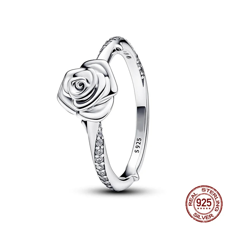 925 Hopeinen tähdenlento sormus, säädettävä, saatavana eri variaatioita