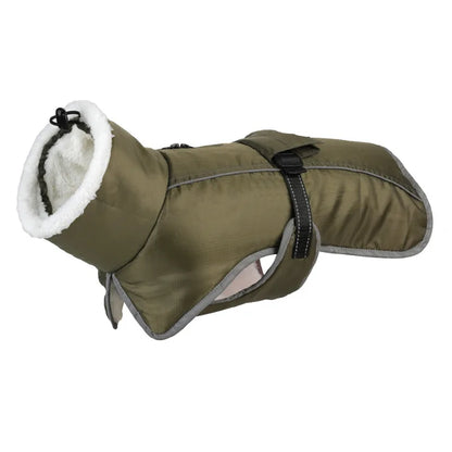 Dog winter jacket for large dogs, warm and reflective