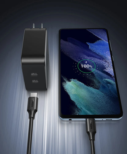 UGREEN 100W USB-C Latauskaapeli – PD 3.0 Pikalataus 5A – iPhone 15, MacBook, iPad Pro – 0.5M