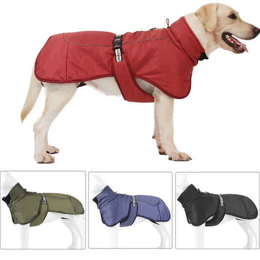 Dog winter coat for large dogs, warm and windproof