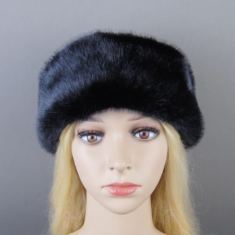 Women's luxury mink fur hat, available in different variations