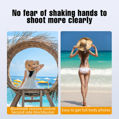 F210S Premium Selfie-tikku 3-in-1 – Bluetooth-kaukosäädin & LED-valo – Jalusta älypuhelimille