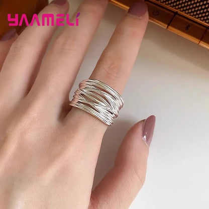 925 Hopea risti-sormus miehille ja naisille