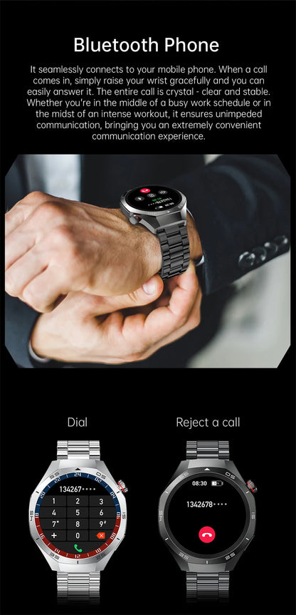 GT5 Pro GPS Smartwatch with AMOLED display, NFC payment function, health tracking