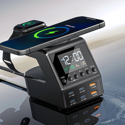 240W Langaton Latausasema – All-in-One Digitaalikello, Herätyskello ja Pikalataus