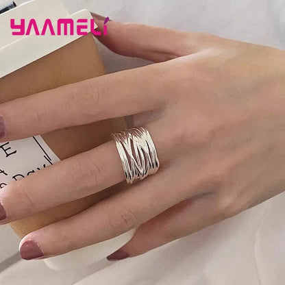 925 Hopea risti-sormus miehille ja naisille