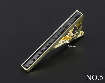 Men's tie clip, enamel painting