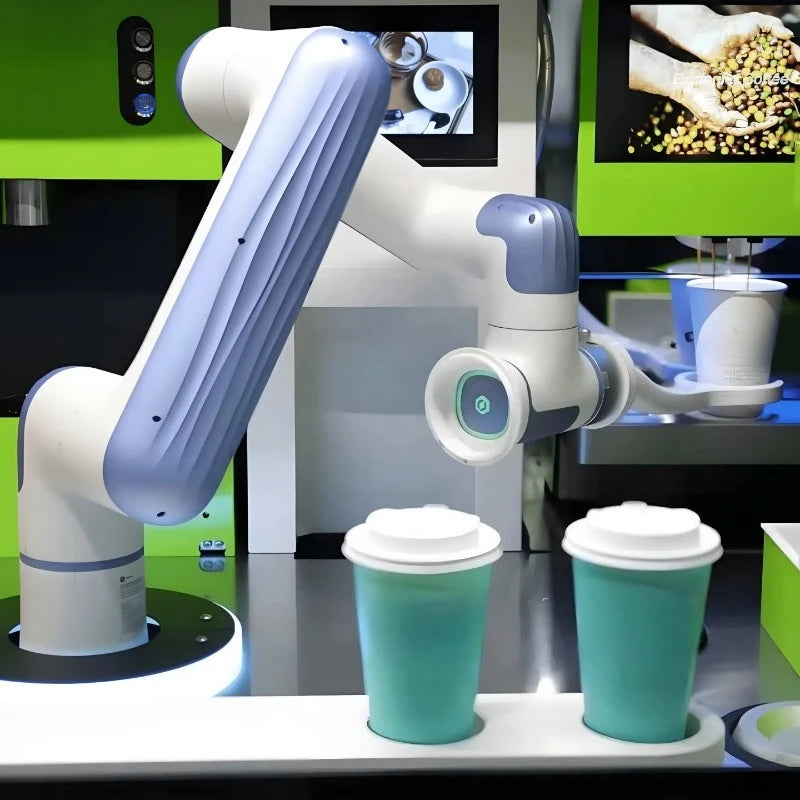 Fully automatic smart coffee machine, robotic arm, self-service