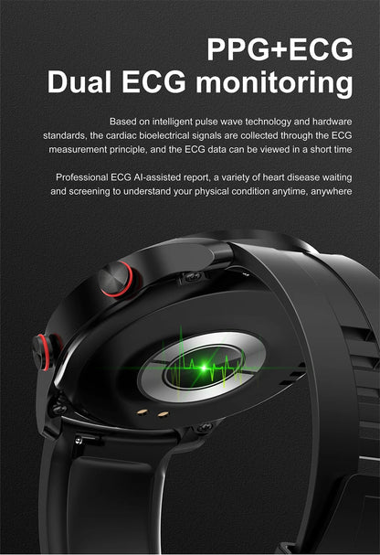 Premium Smartwatch, Bluetooth calls, versatile health tracking, fitness tracking, business design