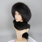 Women's genuine fox fur hat, different shades