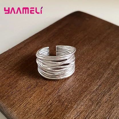 925 Hopea risti-sormus miehille ja naisille