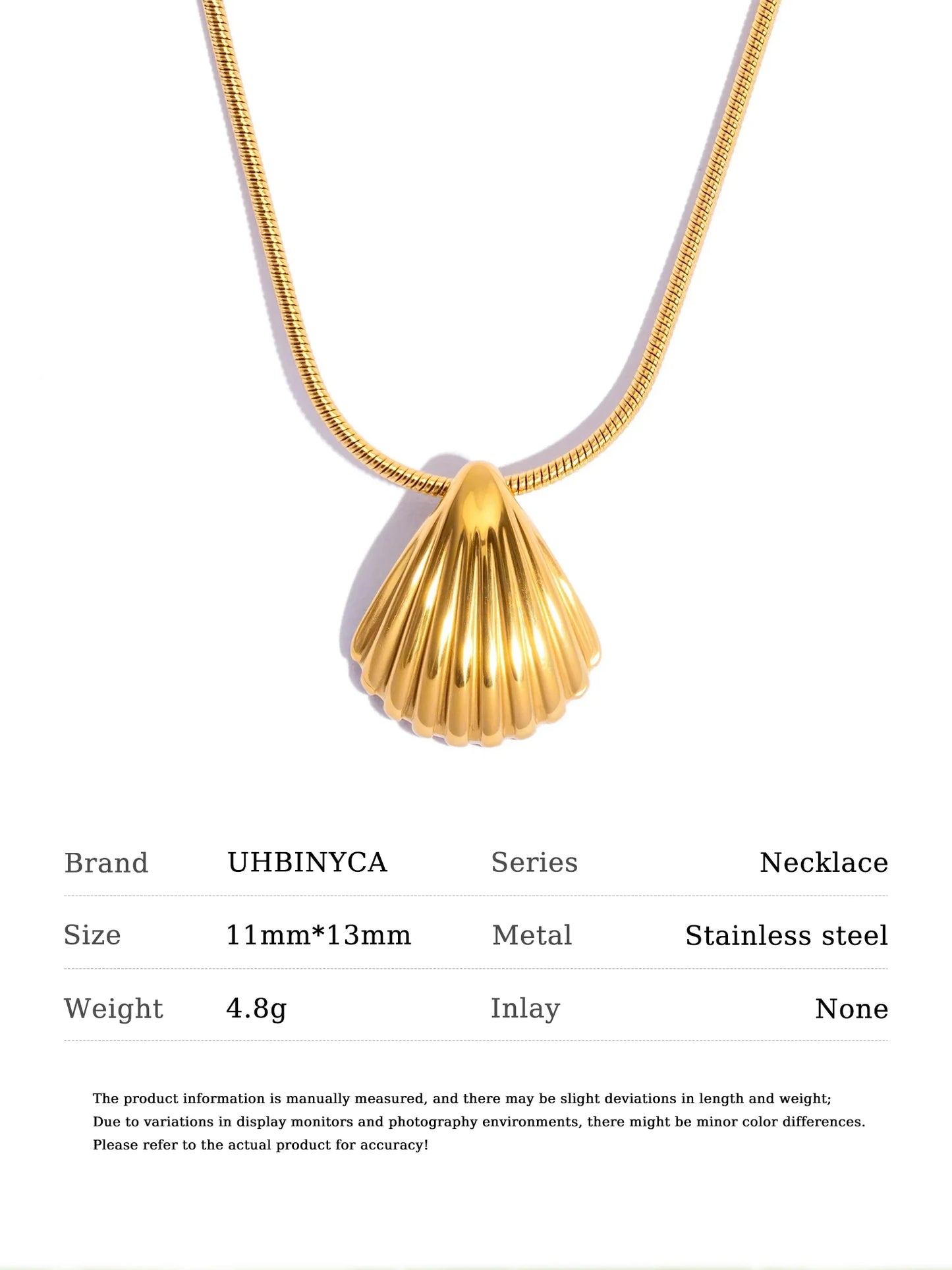 Seashell pendant necklace for women