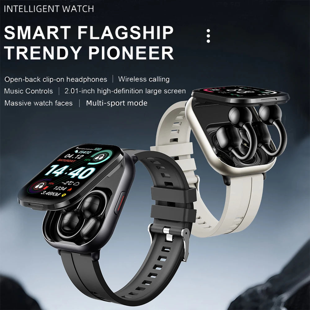 2-in-1 Smartwatch with wireless headphones, calls, health modes, sports modes, New 2025