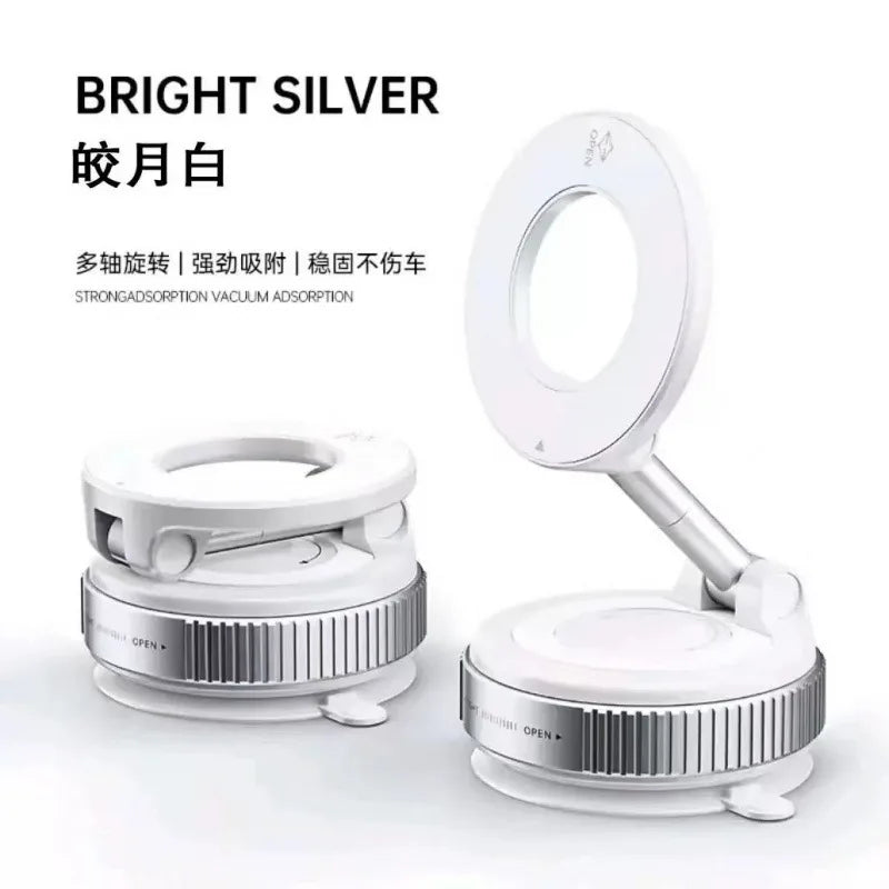 Magneettinen Auton Puhelinpidike – Tyhjiöimukuppi, Säädettävä Kulma, Ei Työkaluja – Navigointiin