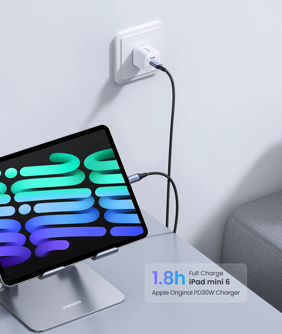 UGREEN 240W USB-C Latauskaapeli – Ultra-nopea PD 3.1 Pikalataus 5A – MacBook, iPad, Xiaomi