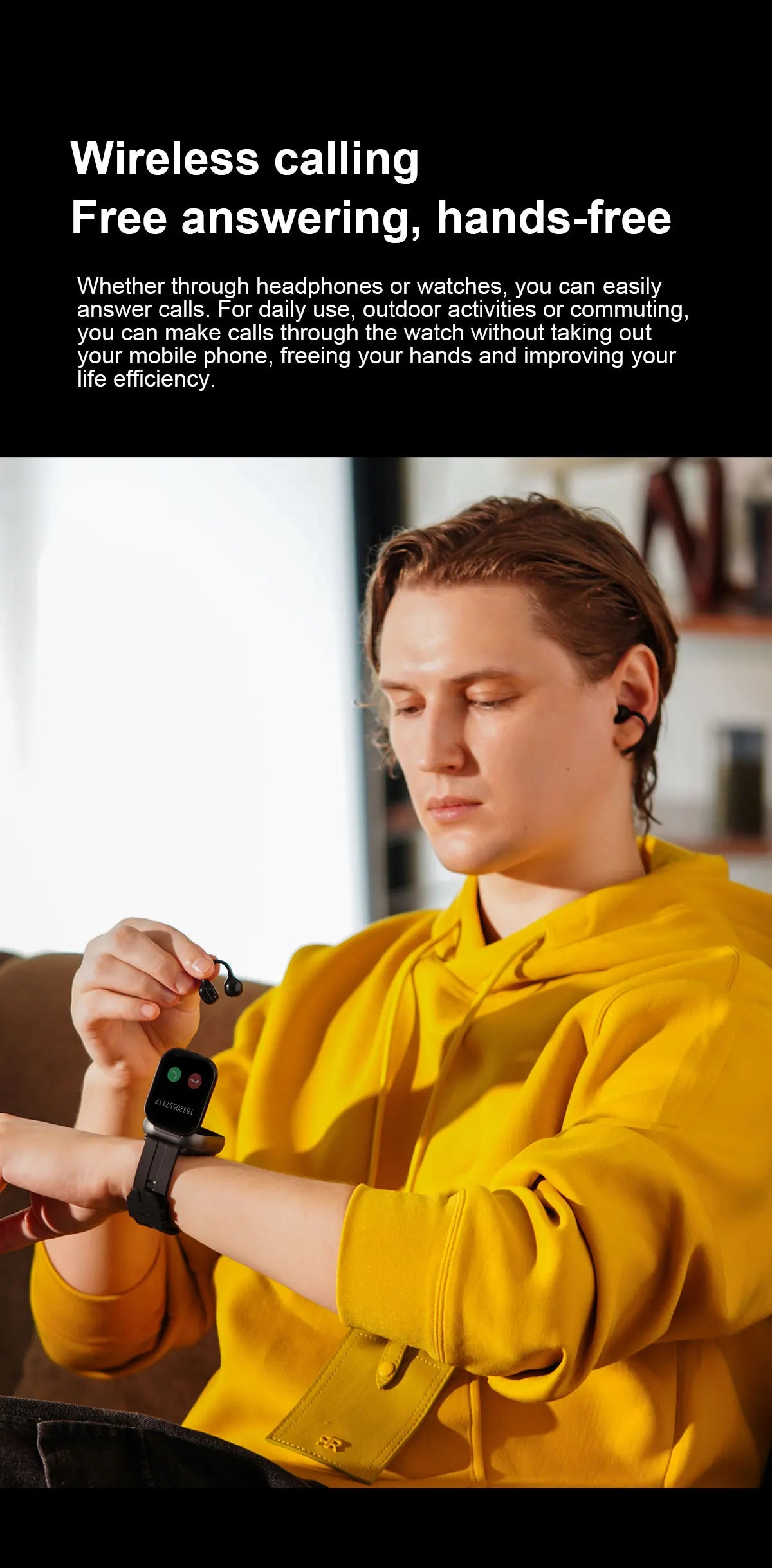 2-in-1 Smartwatch with wireless headphones, calls, health modes, sports modes, New 2025