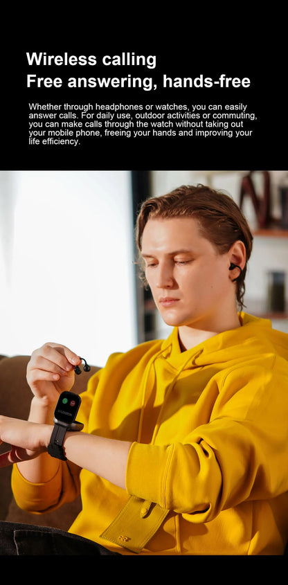 2-in-1 Smartwatch with wireless headphones, calls, health modes, sports modes, New 2025