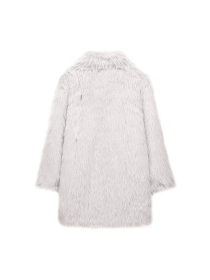 Indefeir French faux fur coat for women