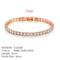 Tennis bracelet with zirconia stones, multi-colored sparkling design