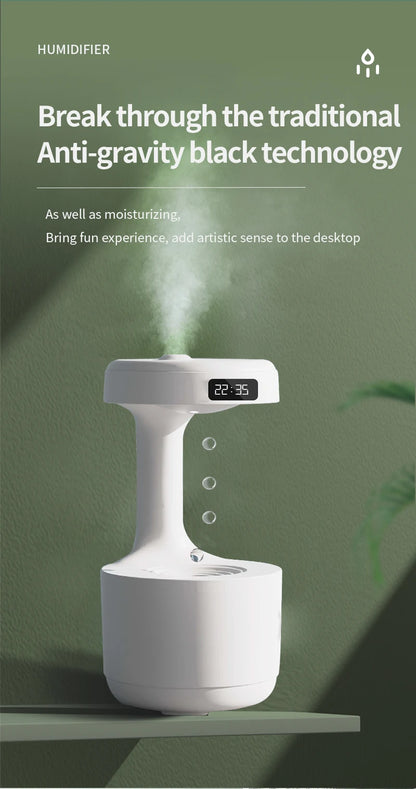 Humidifier, with anti-gravity effect, quiet, efficient, LED lighting