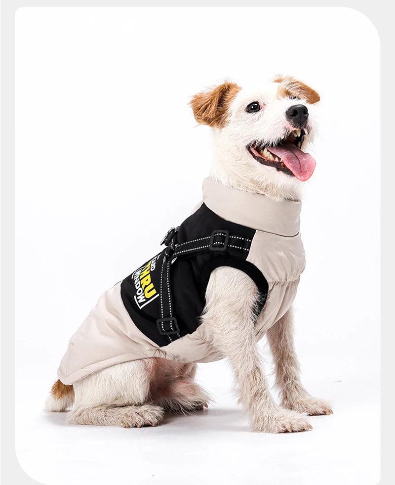 Warm dog winter coat for large dogs