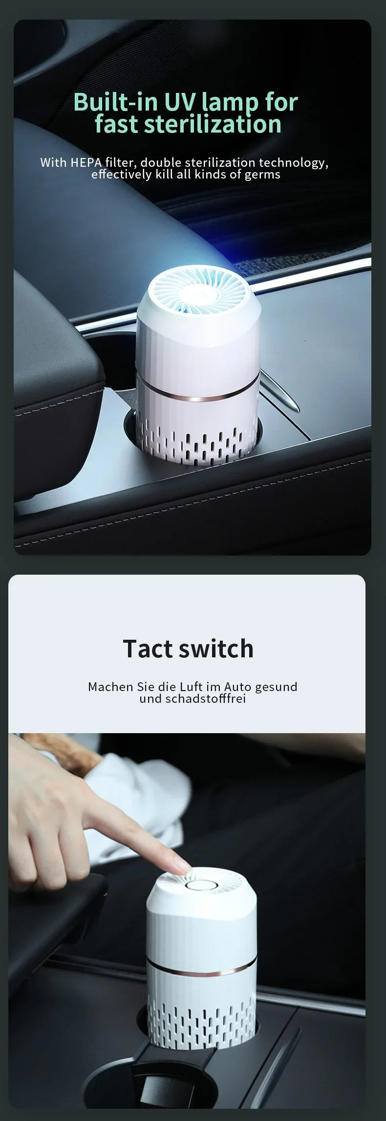 Negatiivinen Ionigeneraattori Ilmanpuhdistin - Autoon ja Kotiin, Poistaa Formaldehydin ja Hajut