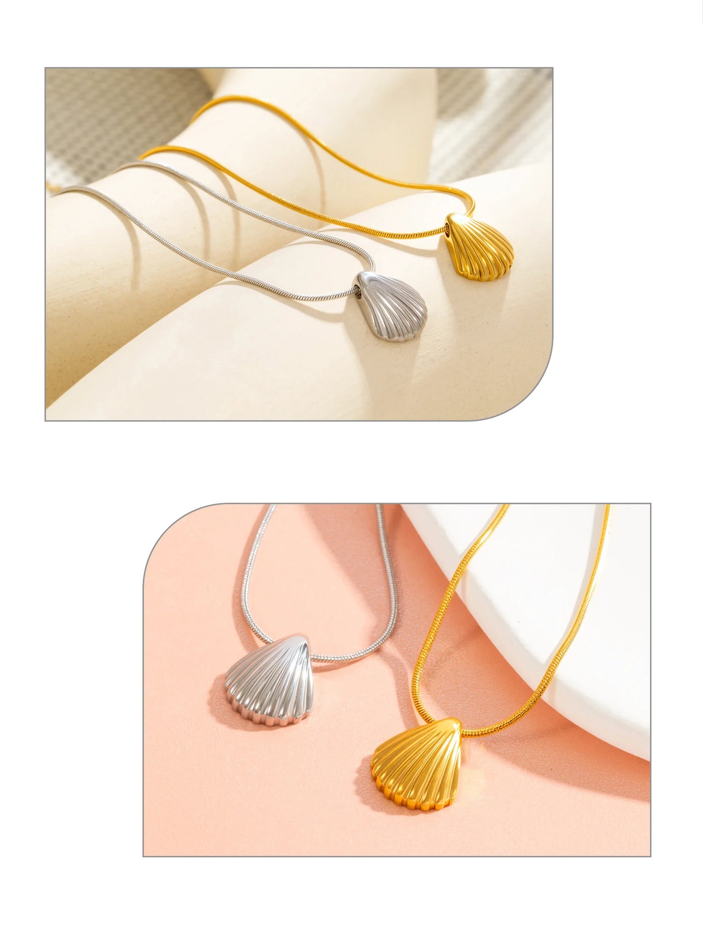 Seashell pendant necklace for women