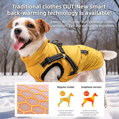 Warm dog winter coat for large dogs