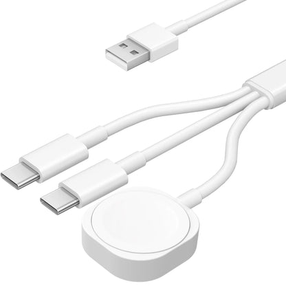 3-in-1 Magneettinen Lataustelakka – USB-C & USB-A – iPhone, Apple Watch & AirPods