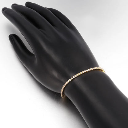 COSFIX Moissanite tennis rannekoru, 925 hopea valkokulta päällystetty, naisille ja miehille