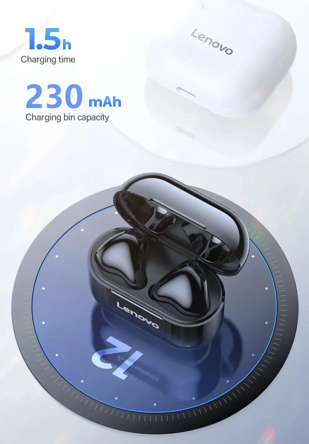 Lenovo LP40 Wireless Bluetooth 5.0 Earbuds