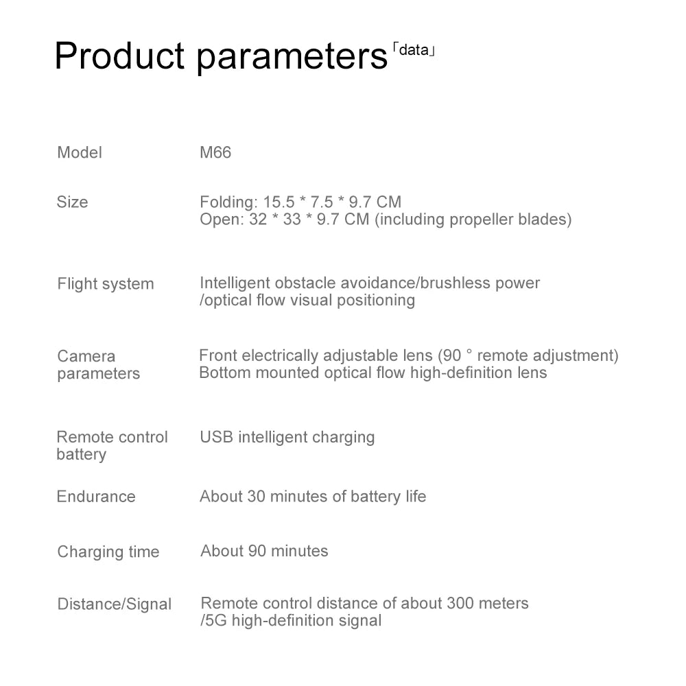 M66 8K Drone - Ammattitason Taitettava Kameradrone 5G FPV