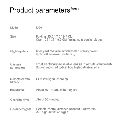 M66 8K Drone - Ammattitason Taitettava Kameradrone 5G FPV