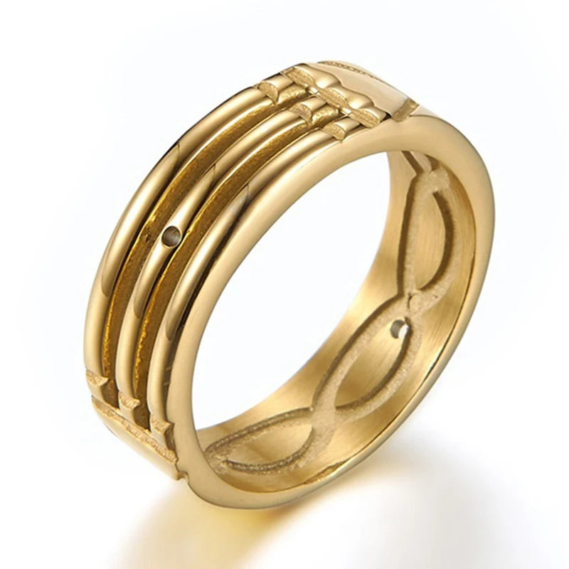 Atlantis fashion ring in gold or silver, for men and women