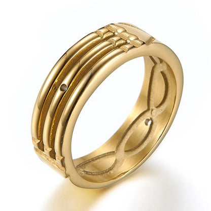 Atlantis fashion ring in gold or silver, for men and women