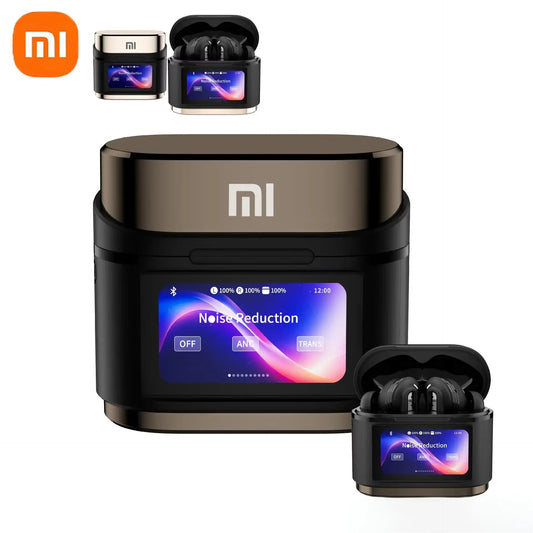 Xiaomi BD2 bluetooth headphones, charging case with digital display