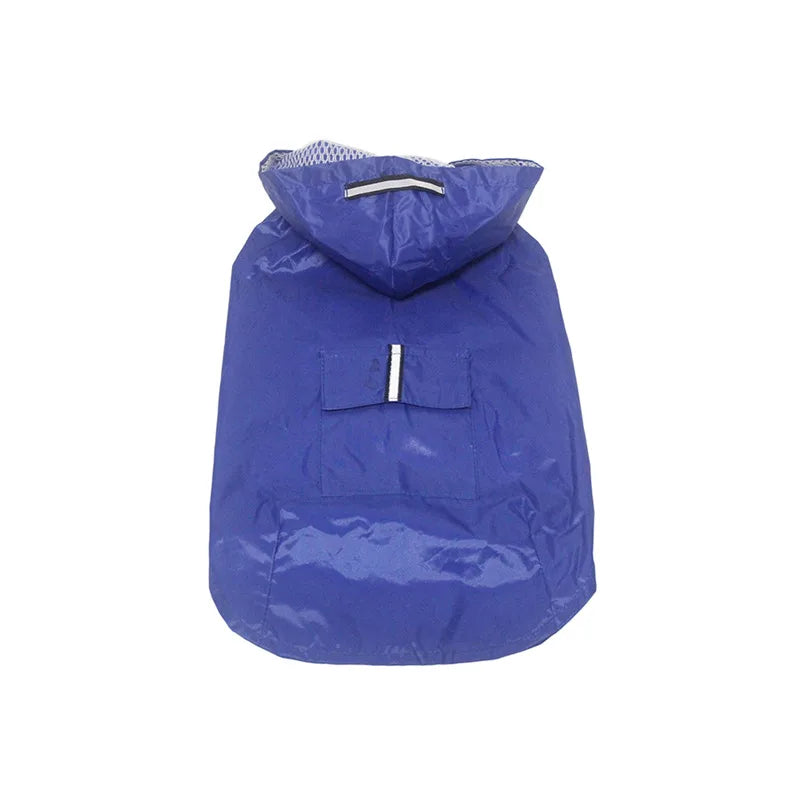 Dog raincoat, waterproof hoodie with reflective stripes, all sizes available