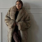 2025 Winter model faux fox fur coat for women, elegant design, latest model