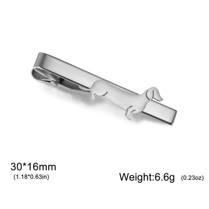 Men's Dachshund Tie Clip