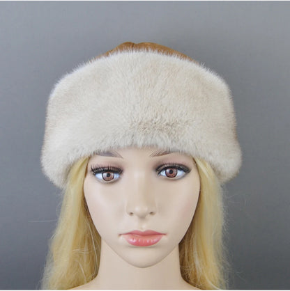 Women's luxury mink fur hat, available in different variations