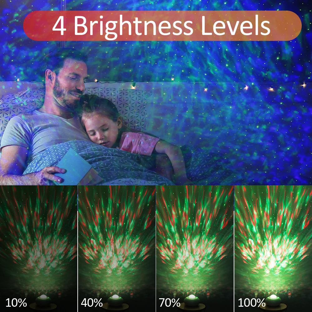 Tähtiprojektori Galaxy - LED-yövalo Tähtitaivas Lastenhuoneeseen & Olohuoneeseen