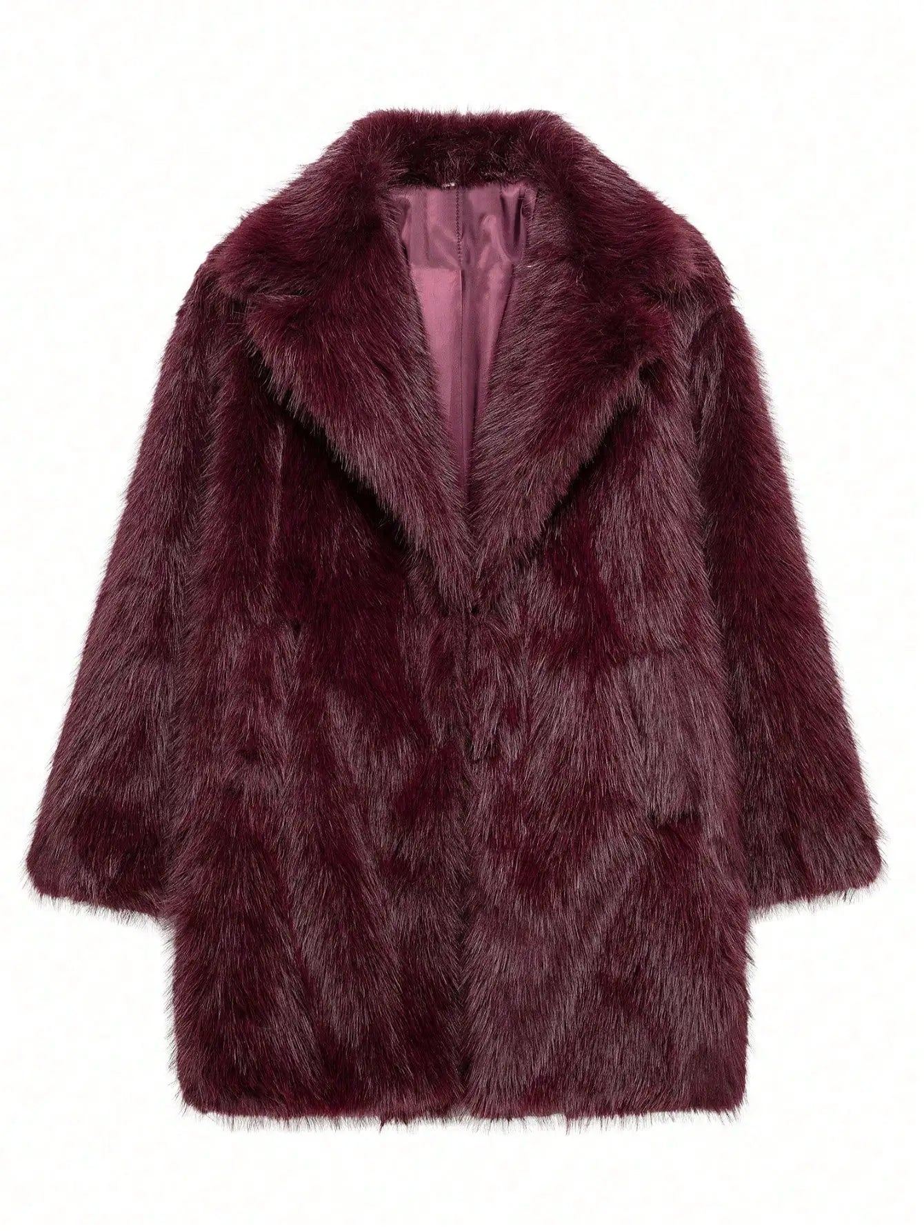 Indefeir French faux fur coat for women